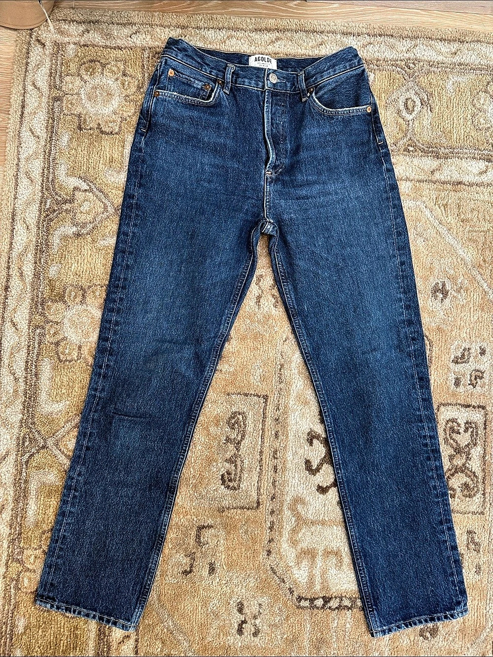 AGOLDE Riley High Rise Straight Crop Jeans Waist 26